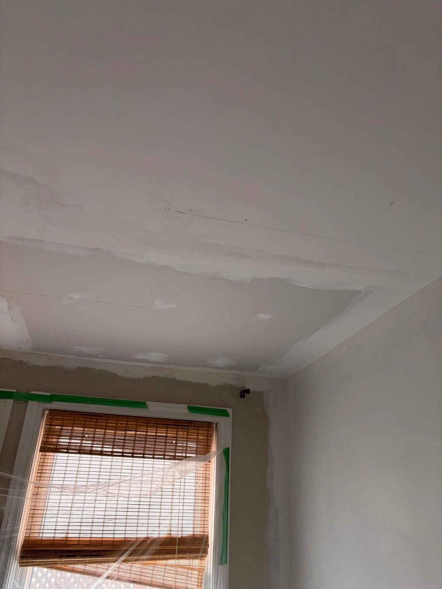 Ceiling repair from roof leak - before